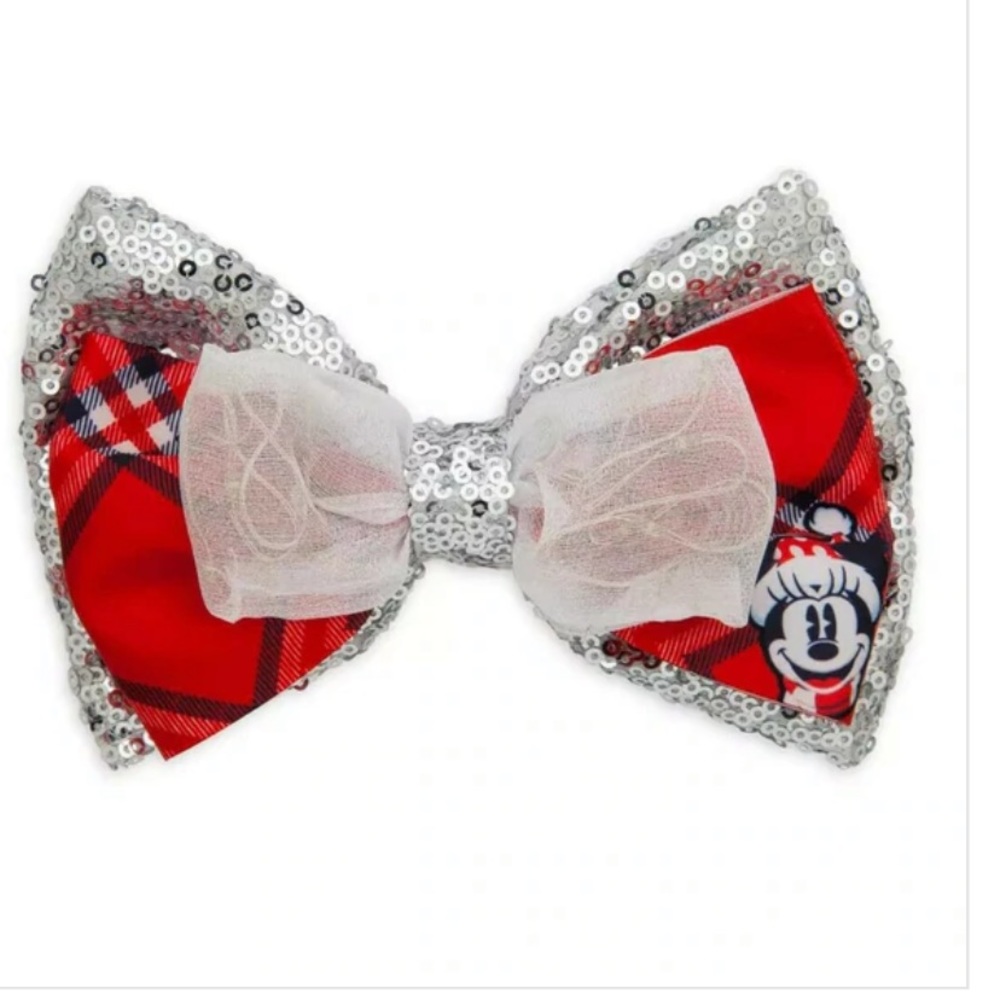 Disney Minnie Mouse plaid light up holiday bow